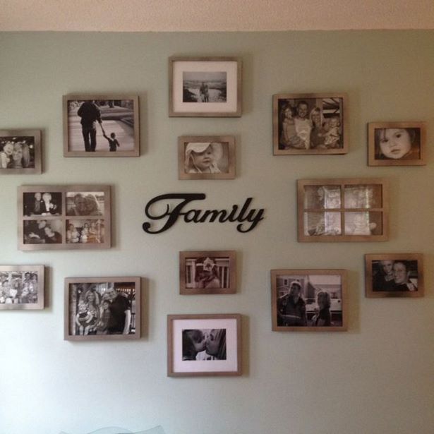 decorating-living-room-walls-with-family-photos-06_2 Декориране на стените на хола със семейни снимки