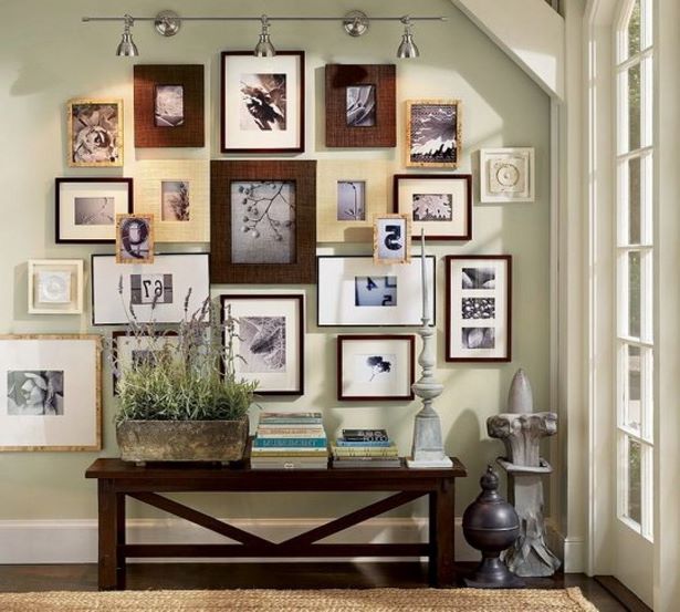 decorating-with-photo-frames-on-walls-60_18 Декориране с фоторамки по стените