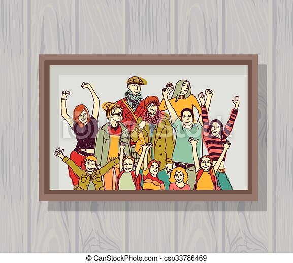 grouping-family-pictures-on-wall-71 Групиране на семейни снимки на стена
