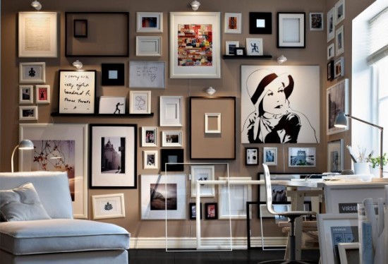 living-room-gallery-wall-ideas-34 Хол галерия идеи за стена