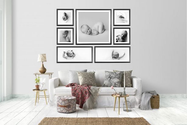 ways-to-display-family-photos-on-wall-43_13 Начини за показване на семейни снимки на стената