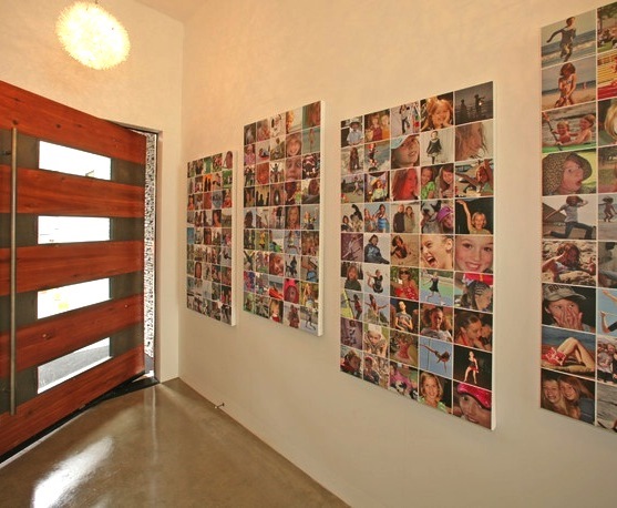 ways-to-display-family-photos-on-wall-43_15 Начини за показване на семейни снимки на стената