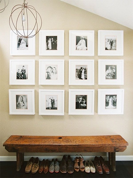 ways-to-display-family-photos-on-wall-43_4 Начини за показване на семейни снимки на стената