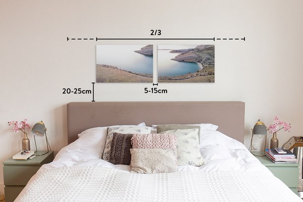 ways-to-hang-pictures-in-bedroom-16_16 Начини за закачане на снимки в спалнята