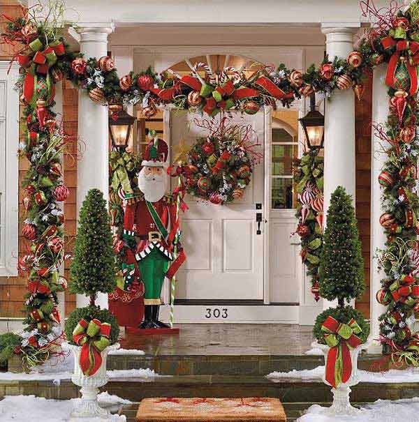 christmas-front-porch-decorating-ideas-64 Коледна веранда декориране идеи