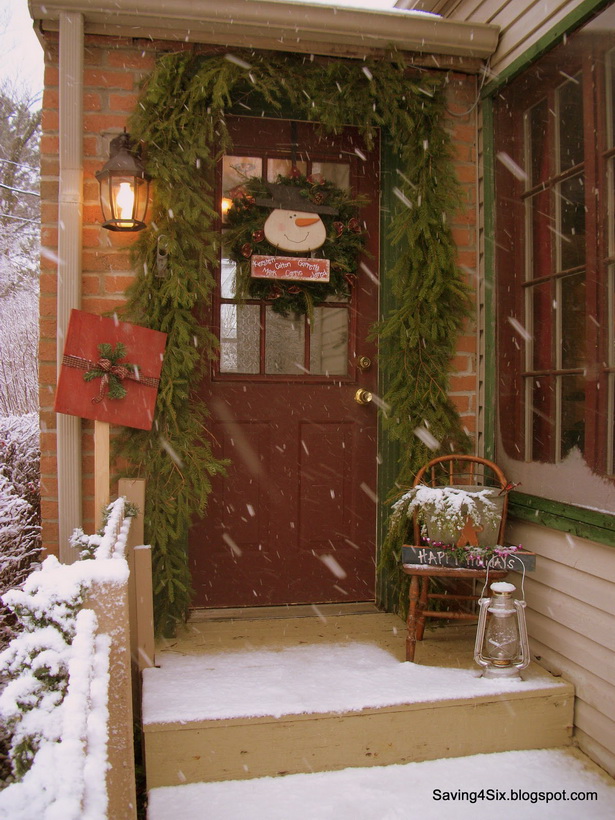 decorating-front-porch-for-christmas-66_19 Декориране на предната веранда за Коледа
