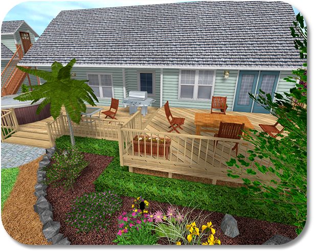 landscaping-ideas-around-a-deck-76_9 Идеи за озеленяване около палубата
