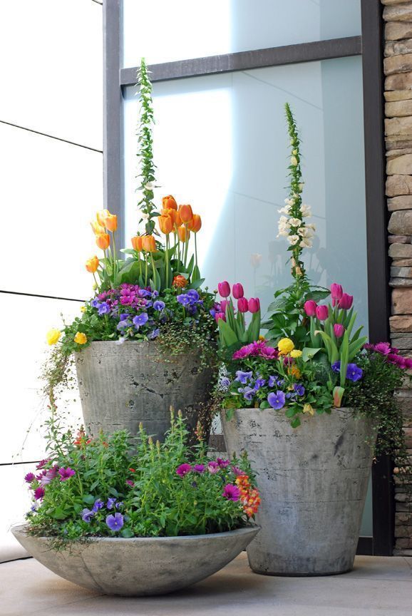 planting-outdoor-flower-pots-ideas-63 Засаждане на открито саксии за цветя Идеи