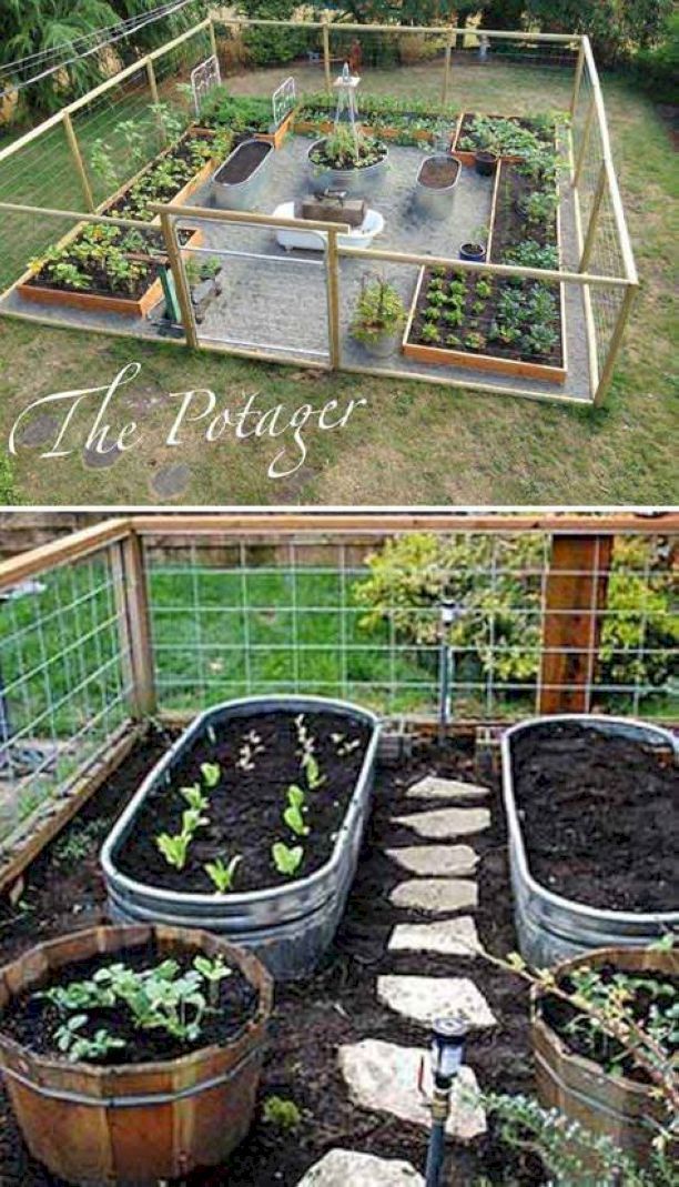 veggie-garden-bed-ideas-30 Вегетарианска градина легло идеи