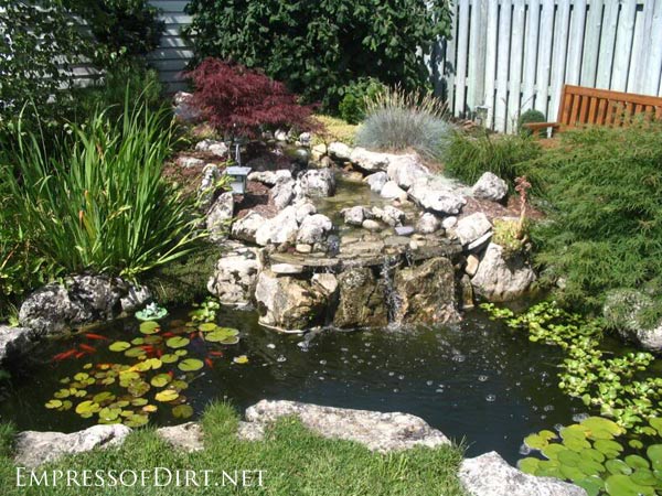 backyard-pond-ideas-with-waterfall-71_18 Идеи за езерце в задния двор с водопад