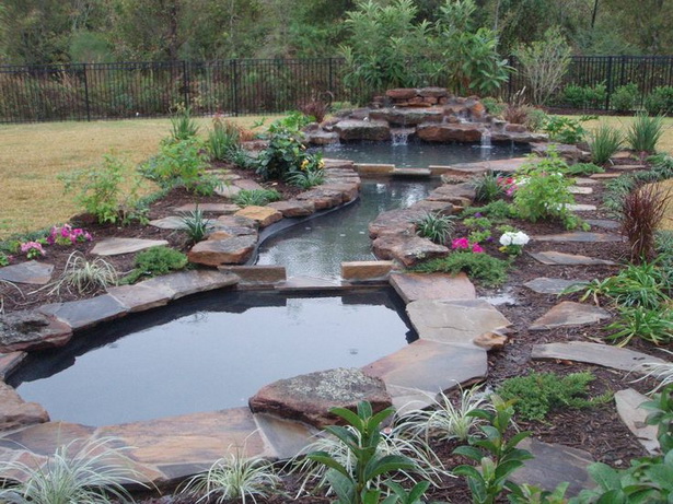 backyard-pond-waterfall-ideas-55_3 Двор езерце водопад идеи