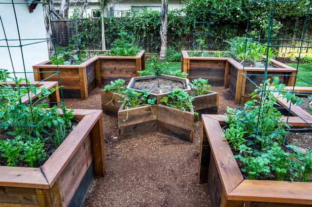 Зеленчукова градина дизайн повдигнати легла