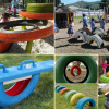 Идеи за детска площадка за гуми