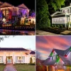 Снимки на външни коледни светлини на къщите
